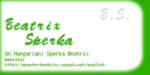 beatrix sperka business card
